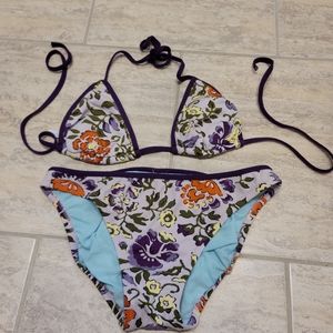 JCrew lavendar/purple floral bikini